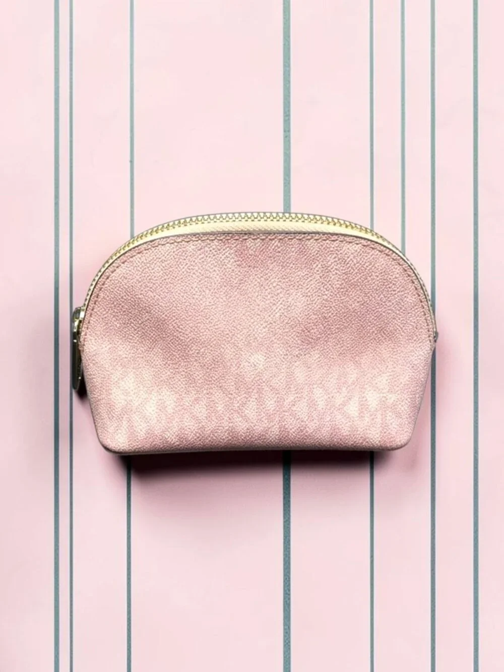 MICHAEL KORS Pink Zip Makeup Travel Organizer Wallet Pouch Bag